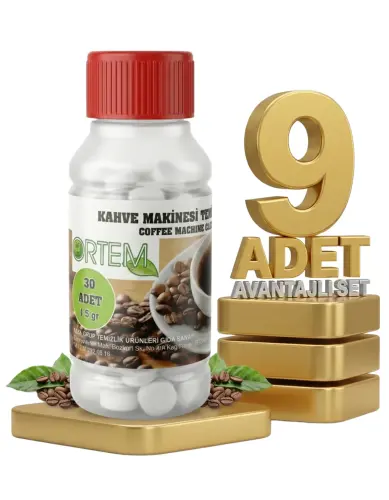 Ortem Kahve Makinesi Temizleme Tableti 30lu 45 Gr x9 - ORTEM
