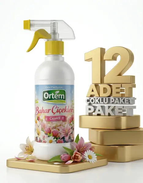 Ortem Oda Parfümü Bahar Çiçekleri 12x500 Ml - 1