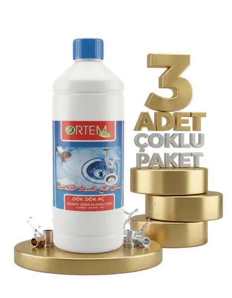 Ortem Sıvı Lavabo Açıcı 3x900 Gr - 1
