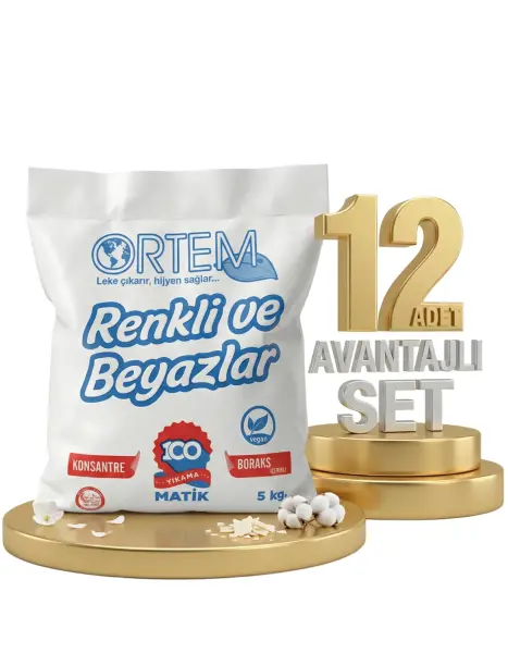 Ortem Toz Çamaşır Deterjanı 12x5 Kg - 1