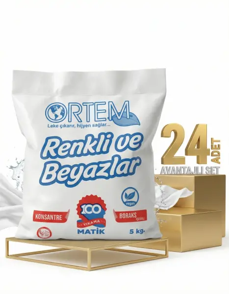 Ortem Toz Çamaşır Deterjanı 24x5 Kg - 1
