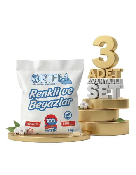 Ortem Toz Çamaşır Deterjanı 3x5 Kg - 1