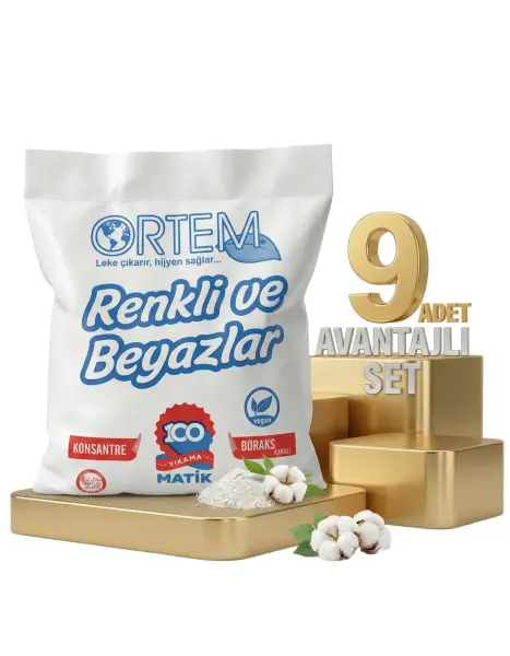 Ortem Toz Çamaşır Deterjanı 9x5 Kg - 1
