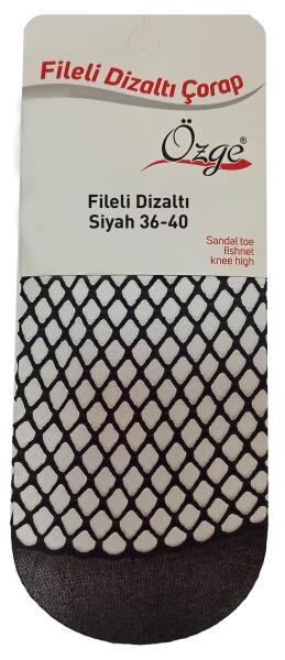 Özge Çorap Dizaltı Fileli Çorap 36-40 Siyah - 1