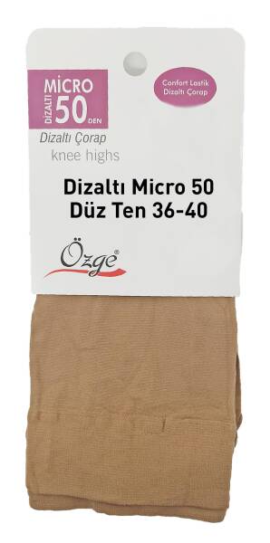 Özge Çorap Mikro 50 Dizaltı Çorap 36-40 Ten - 1