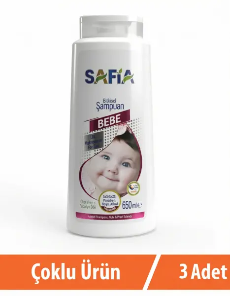 Safia Bebek Şampuanı 3x650 Ml - 1