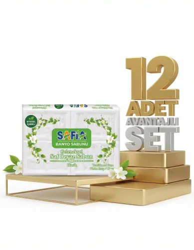Safia Beyaz Banyo Sabunu 12x600 Gr - SAFİA