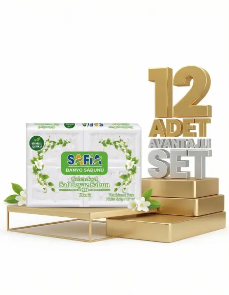 Safia Beyaz Banyo Sabunu 12x600 Gr - 1