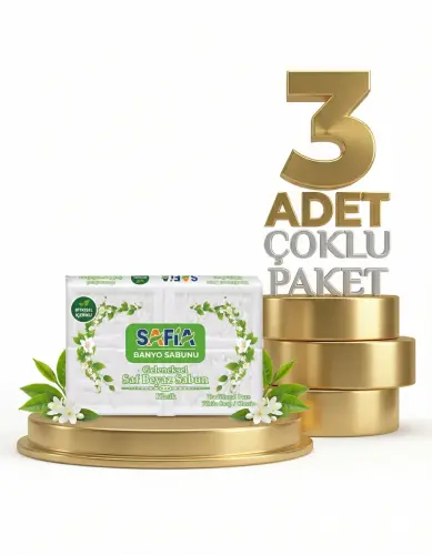 Safia Beyaz Banyo Sabunu 3x600 Gr - SAFİA