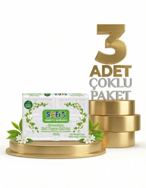 Safia Beyaz Banyo Sabunu 3x600 Gr - 1