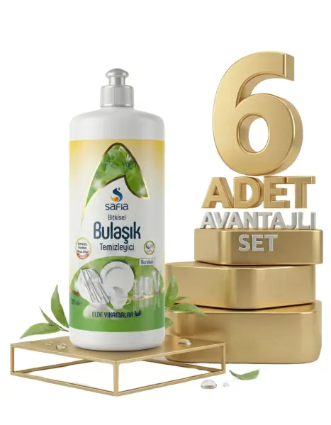 Safia Bitkisel Elde Bulaşık Temizleyicisi 6x1 Lt - 1