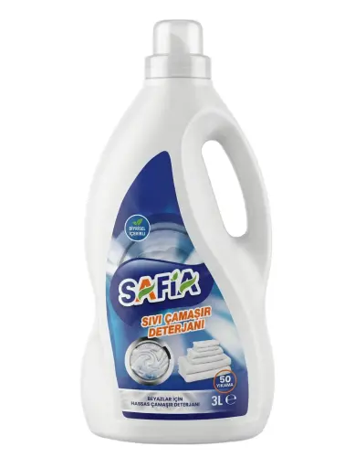 Safia Bitkisel Sıvı Çamaşır Makine Deterjanı Beyazlar 3 Lt - 1