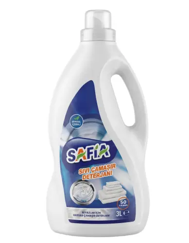 Safia Bitkisel Sıvı Çamaşır Makine Deterjanı Beyazlar 3 Lt - SAFİA
