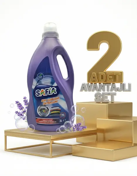 Safia Bitkisel Sıvı Çamaşır Makine Deterjanı Renkliler 2x3 Lt - 1