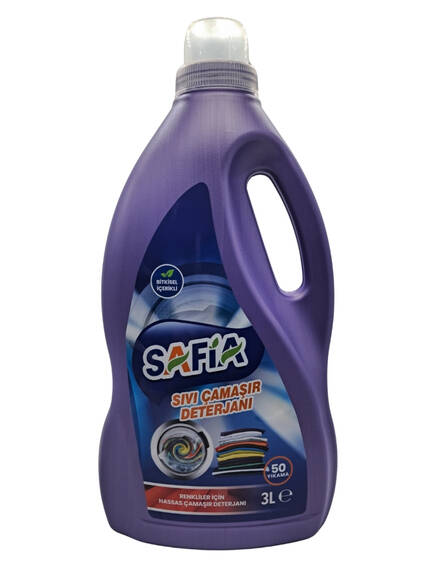 Safia Bitkisel Sıvı Çamaşır Makine Deterjanı Renkliler 3 Lt - 1