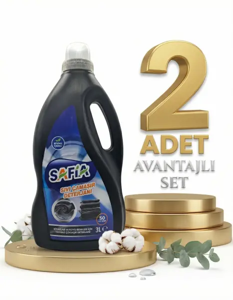 Safia Bitkisel Sıvı Çamaşır Makine Deterjanı Siyahlar 2x3 Lt - 1