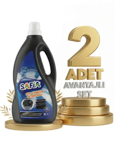 Safia Bitkisel Sıvı Çamaşır Makine Deterjanı Siyahlar 2x3 Lt - SAFİA