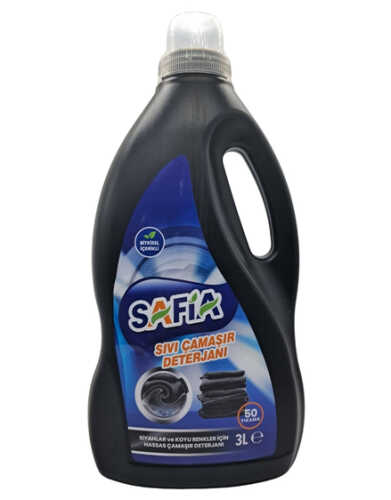 Safia Bitkisel Sıvı Çamaşır Makine Deterjanı Siyahlar 3 Lt - SAFİA