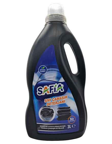Safia Bitkisel Sıvı Çamaşır Makine Deterjanı Siyahlar 3 Lt - 1