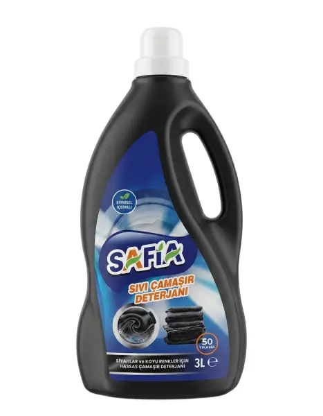 Safia Bitkisel Sıvı Çamaşır Makine Deterjanı Siyahlar 3 Lt - 1
