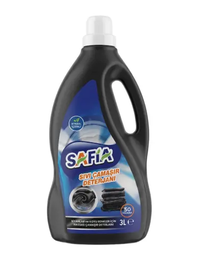 Safia Bitkisel Sıvı Çamaşır Makine Deterjanı Siyahlar 3 Lt - SAFİA