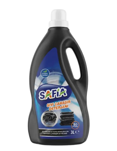 Safia Bitkisel Sıvı Çamaşır Makine Deterjanı Siyahlar 3 Lt - 1