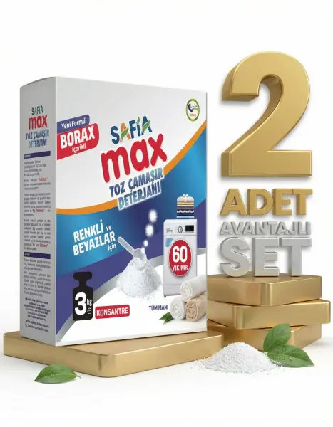 Safia Çamaşır Makinesi Toz Deterjanı 2x3 Kg - 1