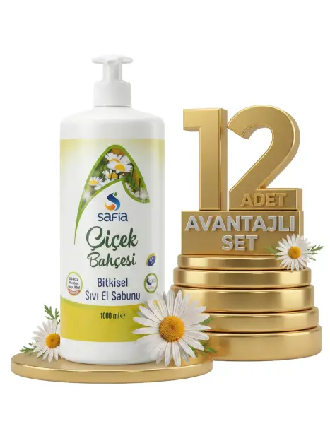 Safia Çiçek Bahçesi Sıvı Sabun 12x1 Lt - 1
