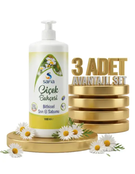 Safia Çiçek Bahçesi Sıvı Sabun 3x1 Lt - 1