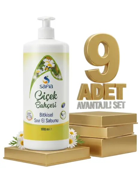 Safia Çiçek Bahçesi Sıvı Sabun 9x1 Lt - 1