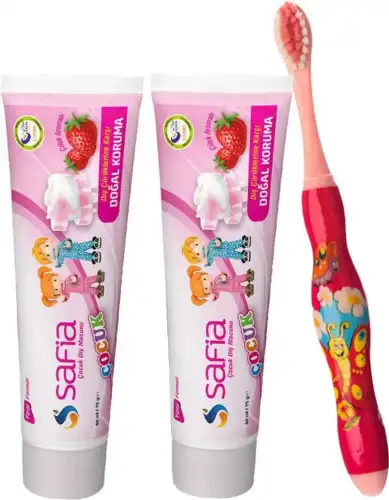 Safia Çocuk Diş Macunu 2x60 ml ve Soft Diş Fırçası - 2
