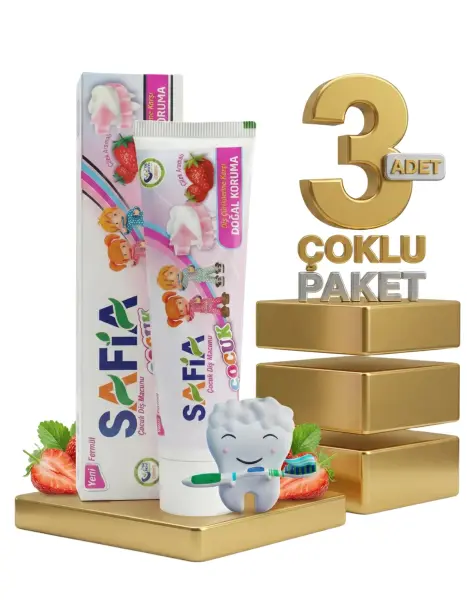 Safia Çocuk Diş Macunu 3x60 ml - 1