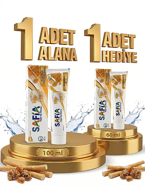 Safia Diş Macunu Misvak ve Propolis 100 ml Alana Safia Diş Macunu Misvak ve Propolis 60 ml Hediye - 1