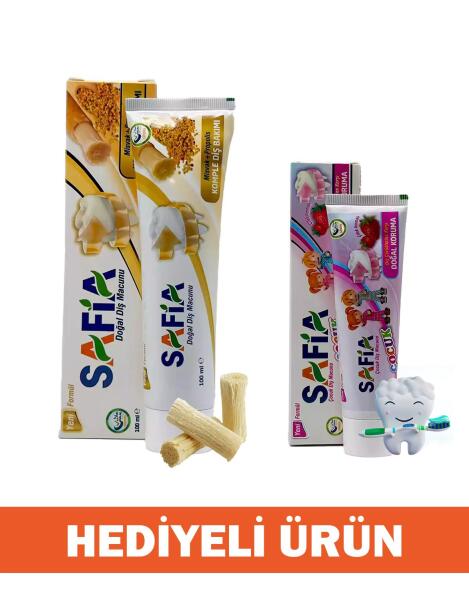 Safia Diş Macunu Misvak ve Propolis 100 ml + Hediye Safia Çocuk Diş Macunu 60 ml - 2