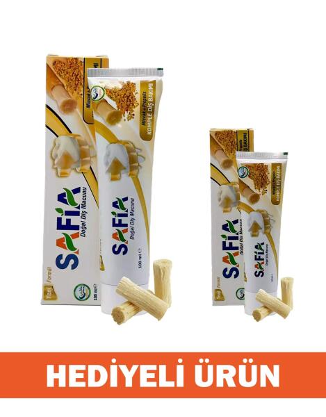 Safia Diş Macunu Misvak ve Propolis 100 ml + Hediye Safia Diş Macunu Misvak ve Propolis 60 ml - 1