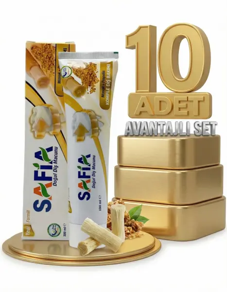 Safia Diş Macunu Misvak ve Propolis 10x100 ml - 1
