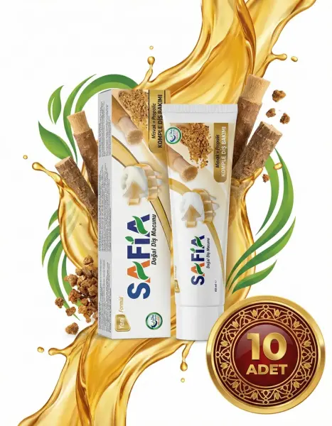 Safia Diş Macunu Misvak ve Propolis 10x60 ml - 2