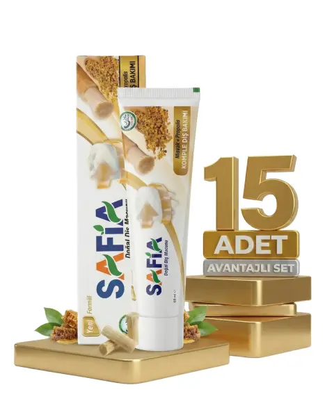 Safia Diş Macunu Misvak ve Propolis 15x60 ml - 1