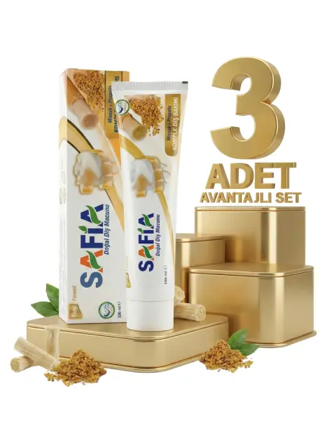 Safia Diş Macunu Misvak ve Propolis 3x100 ml - 1