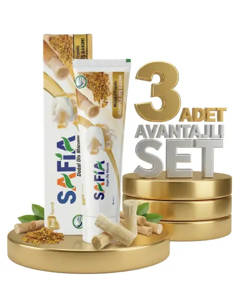 Safia Diş Macunu Misvak ve Propolis 3x60 ml - 1