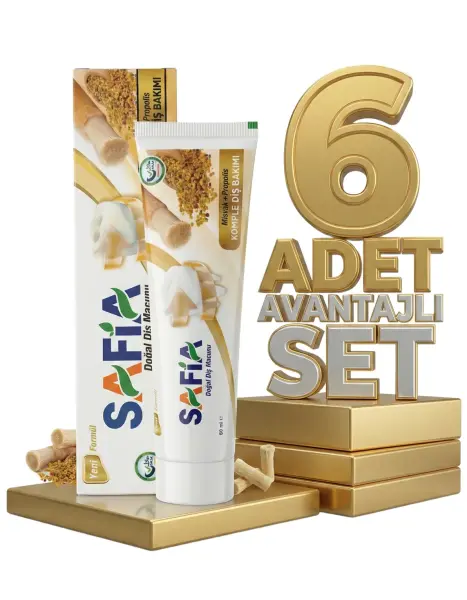 Safia Diş Macunu Misvak ve Propolis 6x60 ml - 1