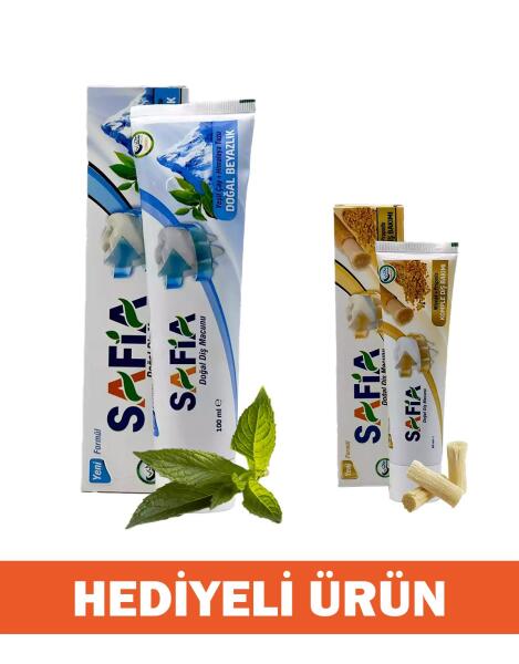Safia Diş Macunu Yeşil Çay ve Himalaya Tuzu 100 ml + Hediye Safia Diş Macunu Misvak ve Propolis 60 ml - 2
