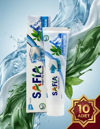 Safia Diş Macunu Yeşil Çay ve Himalaya Tuzu 10x60 ml - 2
