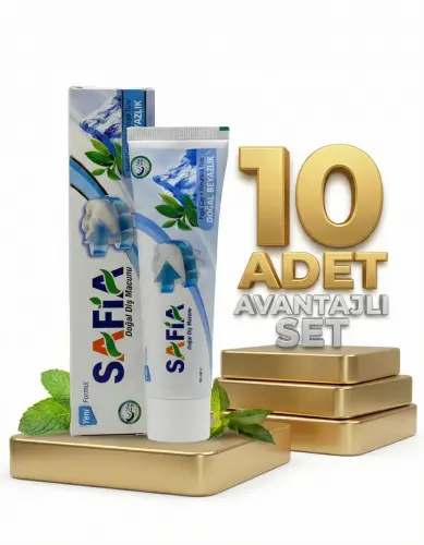 Safia Diş Macunu Yeşil Çay ve Himalaya Tuzu 10x60 ml - 1