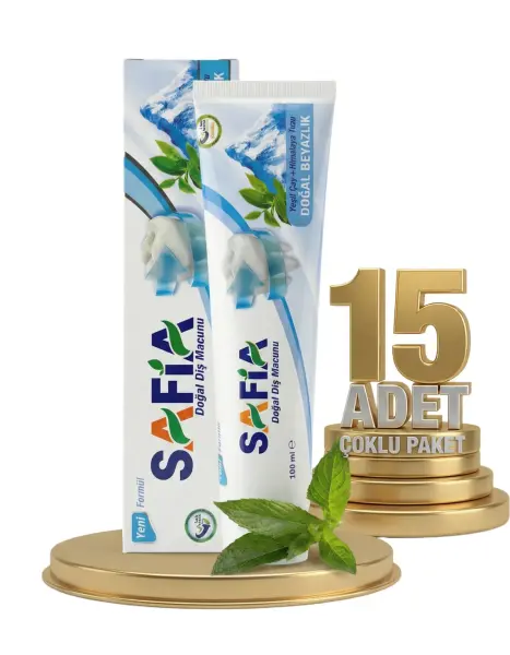 Safia Diş Macunu Yeşil Çay ve Himalaya Tuzu 15x100 ml - 1