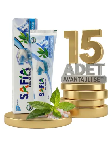 Safia Diş Macunu Yeşil Çay ve Himalaya Tuzu 15x60 ml - Safia
