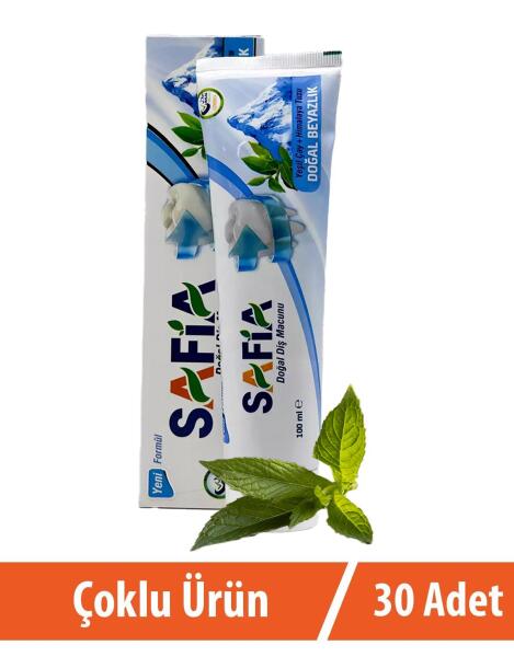 Safia Diş Macunu Yeşil Çay ve Himalaya Tuzu 30x100 ml - 1
