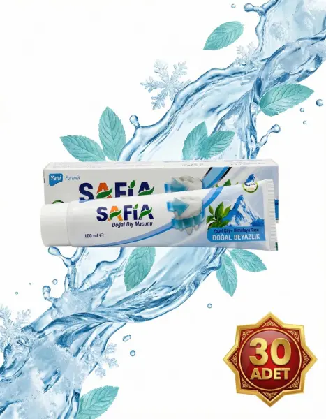 Safia Diş Macunu Yeşil Çay ve Himalaya Tuzu 30x100 ml - 2