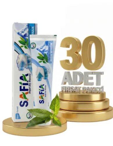 Safia Diş Macunu Yeşil Çay ve Himalaya Tuzu 30x60 ml - 1