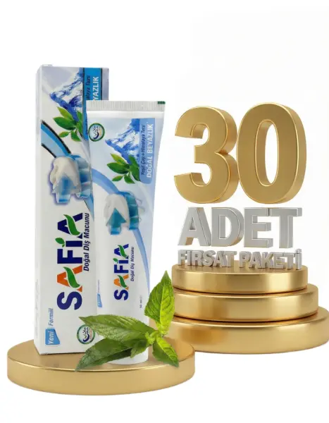 Safia Diş Macunu Yeşil Çay ve Himalaya Tuzu 30x60 ml - 1